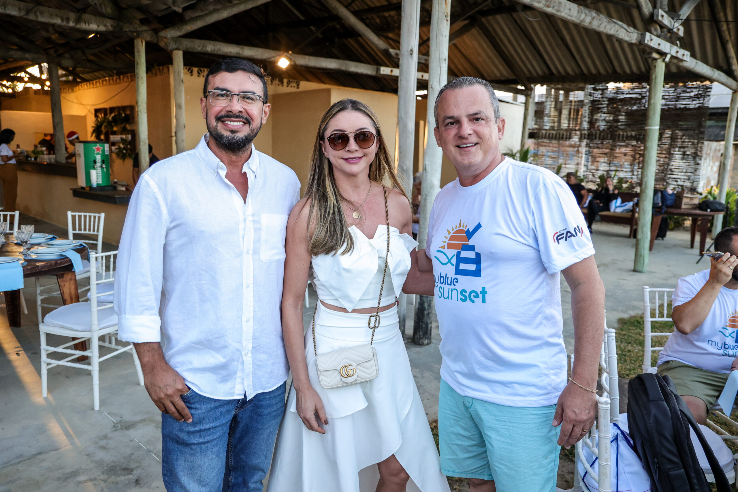 Helton, Ana Paula Pinheiro e Carlos Campos