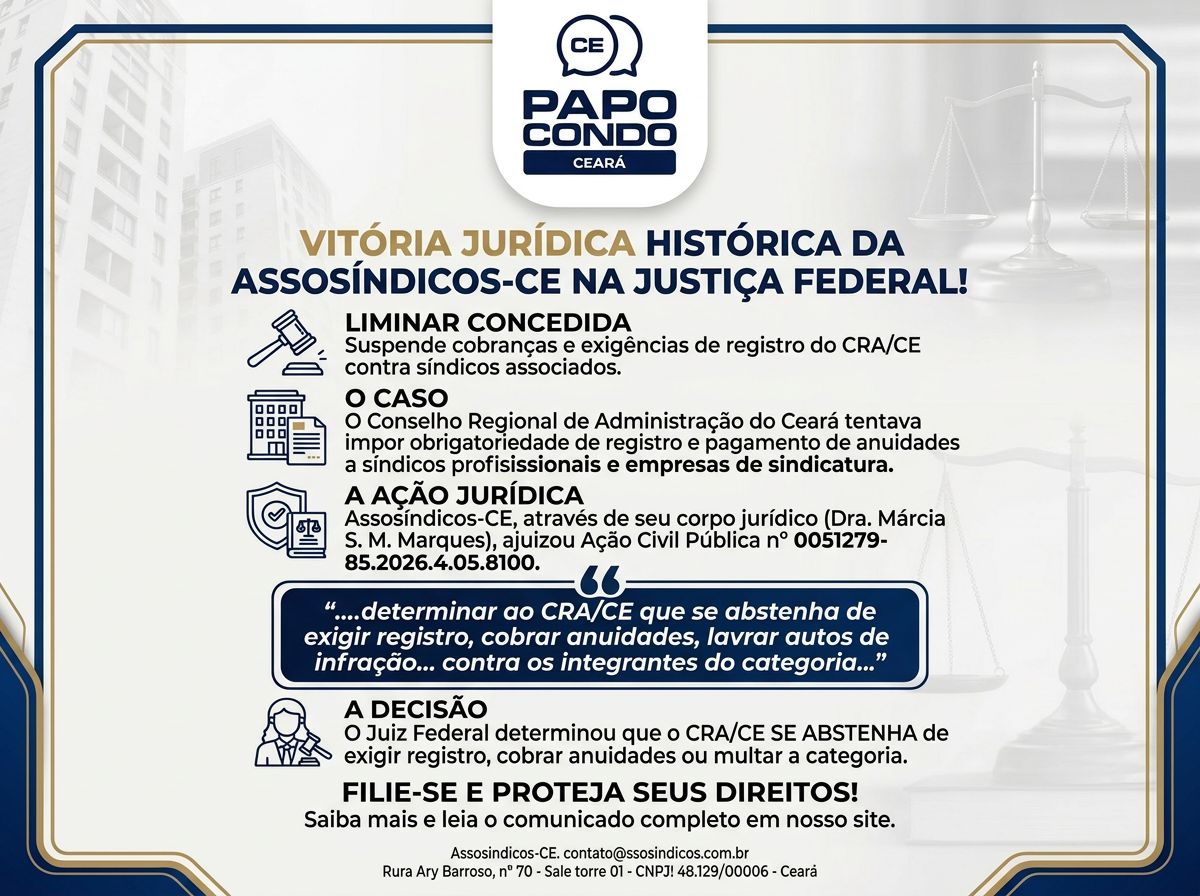 VITÓRIA JURÍDICA PARA ASSOSÍNDICOS/CE